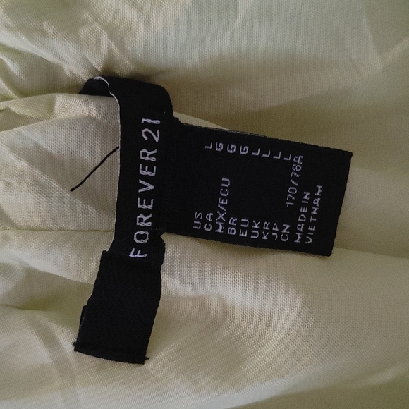 NWT FOREVER 21 YELLOW PALAZZO LINED PANTS SZ L - Picture 5 of 6